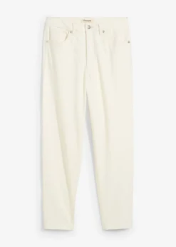 bonprix bonprix Vaqueros mom, high waist, low stretch, cropped Blanco lana Discount