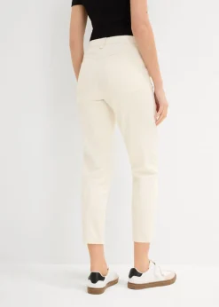 bonprix bonprix Vaqueros mom, high waist, low stretch, cropped Blanco lana Discount