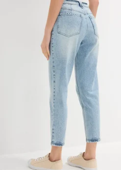 bonprix bonprix Vaqueros mom, high waist, low stretch, cropped azul hielo denim usado Outlet