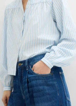bonprix bonprix Vaqueros palazzo, super wide, de algodón azul oscuro denim usado Clearance