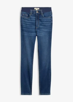 bonprix bonprix Vaqueros pitillo con talle medio y cinturilla cómoda azul oscuro denim usado Best
