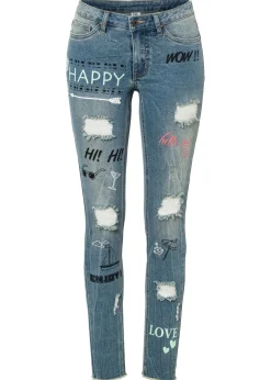 bonprix bonprix Vaqueros pitillo de talle medio Denim Online