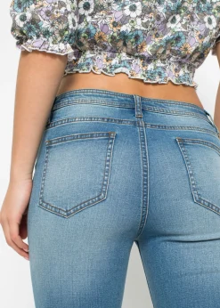 bonprix bonprix Vaqueros pitillo desgastados Denim claro