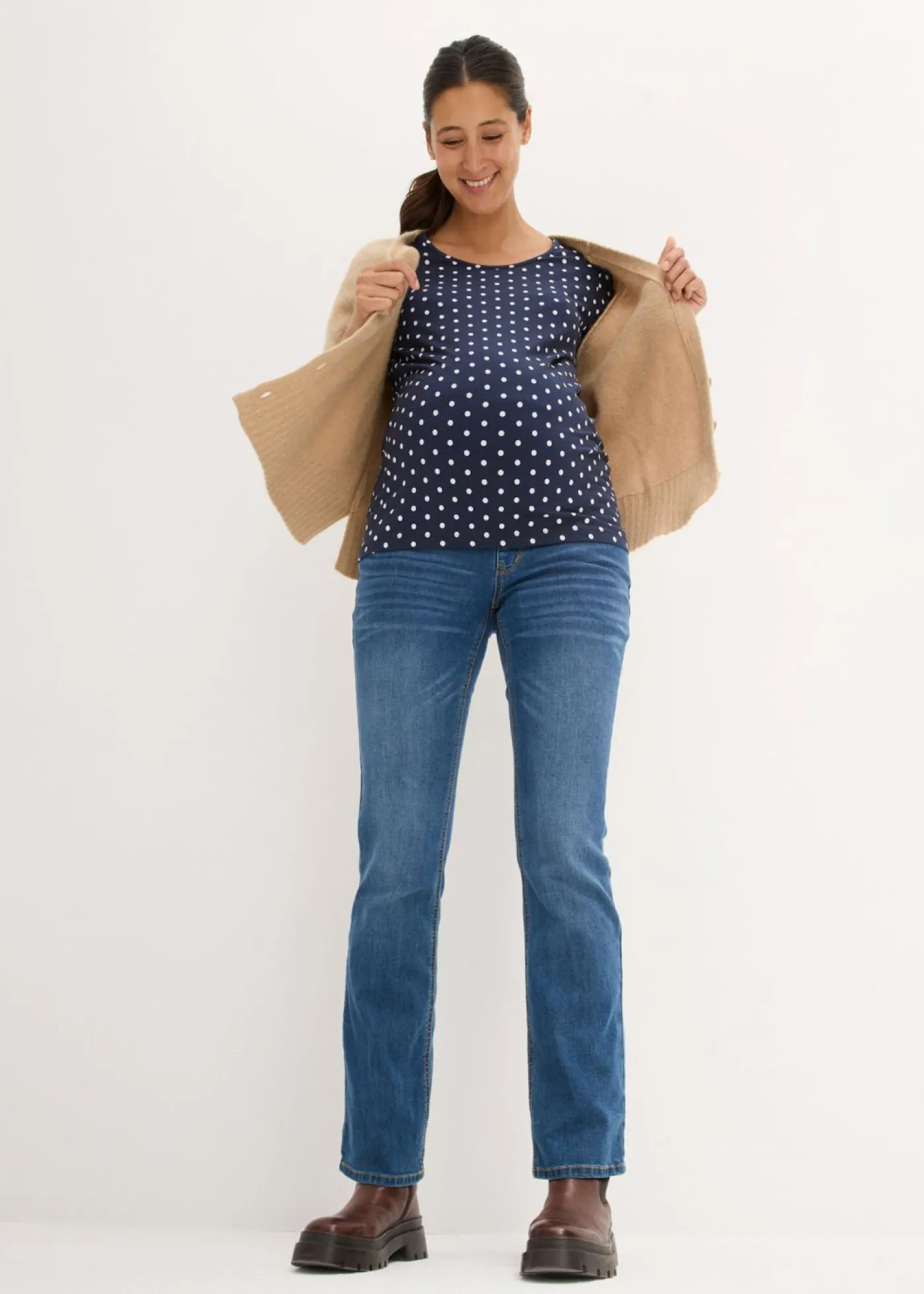 bonprix bonprix Vaqueros premamá con corte bootcut Denim Online