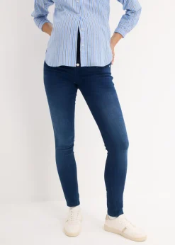bonprix bonprix Vaqueros premamá con interior cálido y corte ajustado denim oscuro Best
