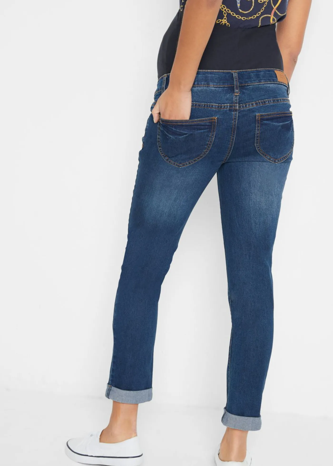 bonprix bonprix Vaqueros premamá con largo 7/8, slim Azul piedra New