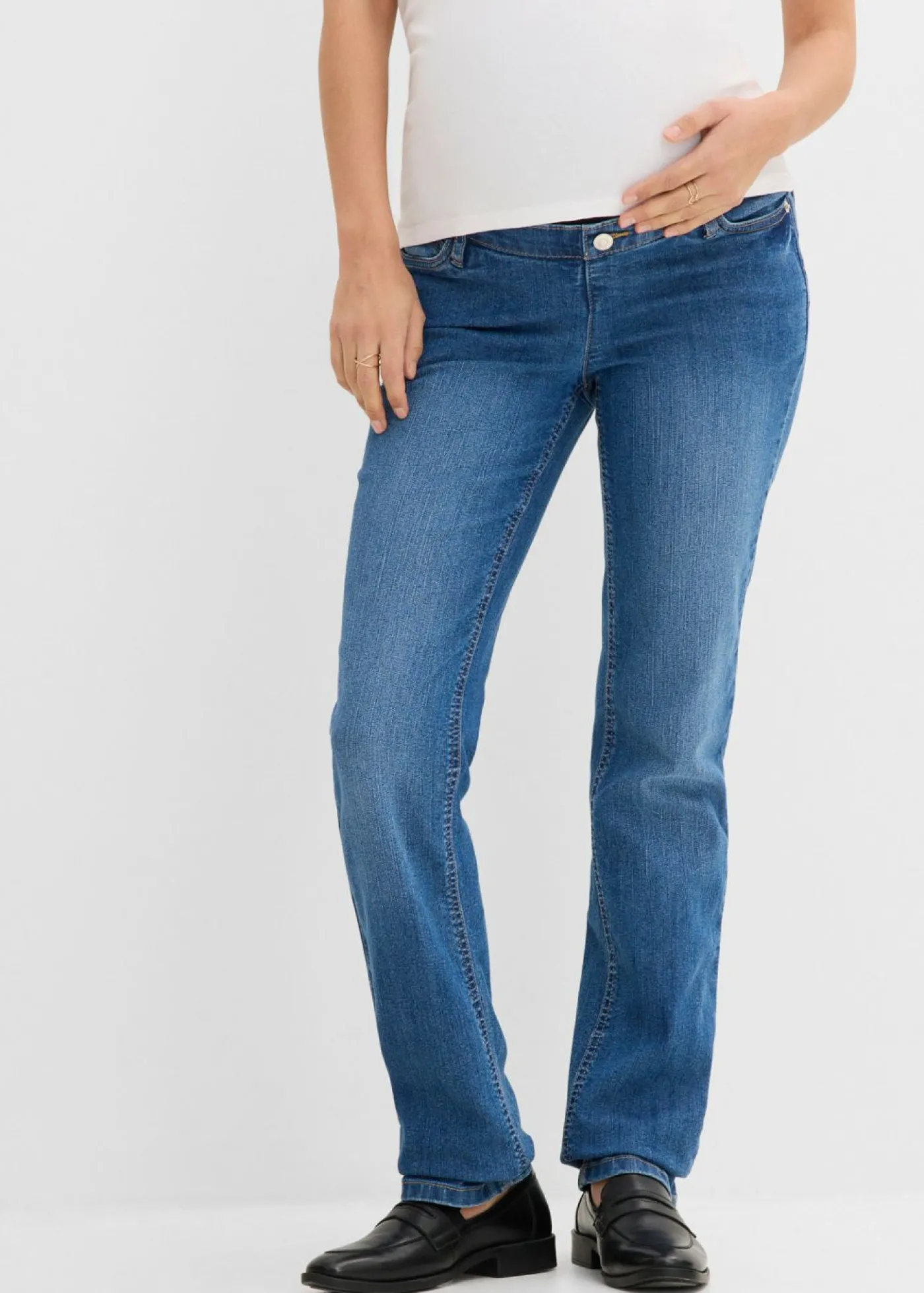 bonprix bonprix Vaqueros premamá de algodón orgánico con pernera recta Denim Hot