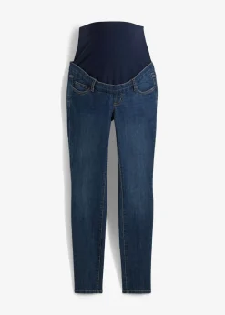 bonprix bonprix Vaqueros premamá de algodón orgánico con corte pitillo azul oscuro denim-café con hielo-azul marino Clearance