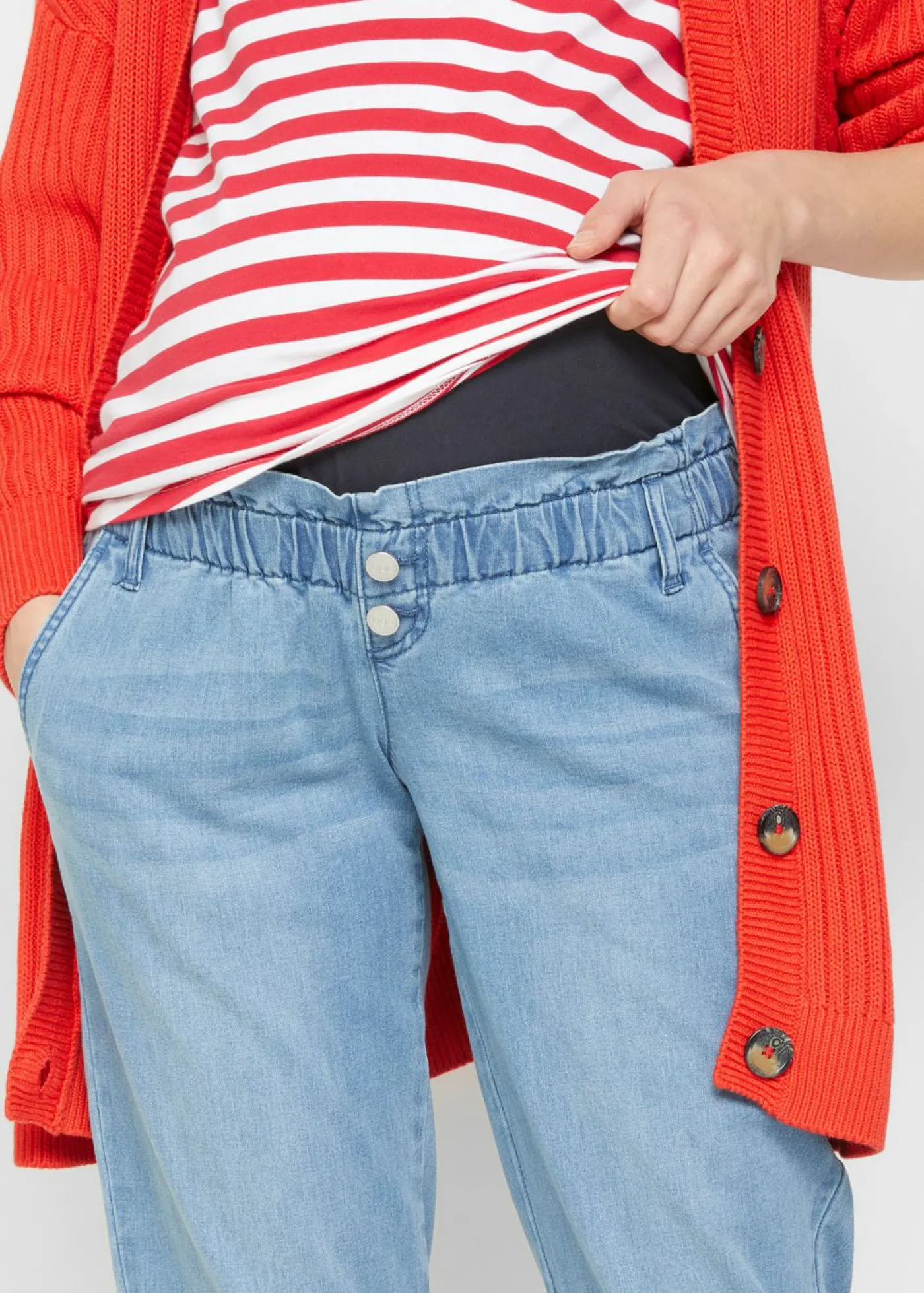 bonprix bonprix Vaqueros premamá de algodón elástico, pernera estrecha Denim Best