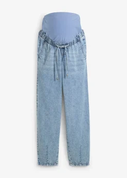 bonprix bonprix Vaqueros premamá hasta el tobillo con corte boyfriend azul claro denim New