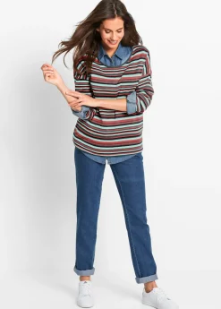 bonprix bonprix Vaqueros rectos de talle medio (2 unidades) denim negro Online