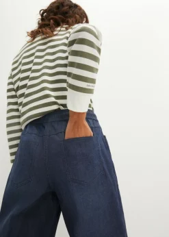bonprix bonprix Vaqueros rectos de talle alto con cintura cómoda (2 unidades) azul claro denim+azul oscuro denim usado Best