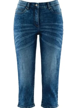 bonprix bonprix Vaqueros rectos elásticos con talle medio Vaquero azul New