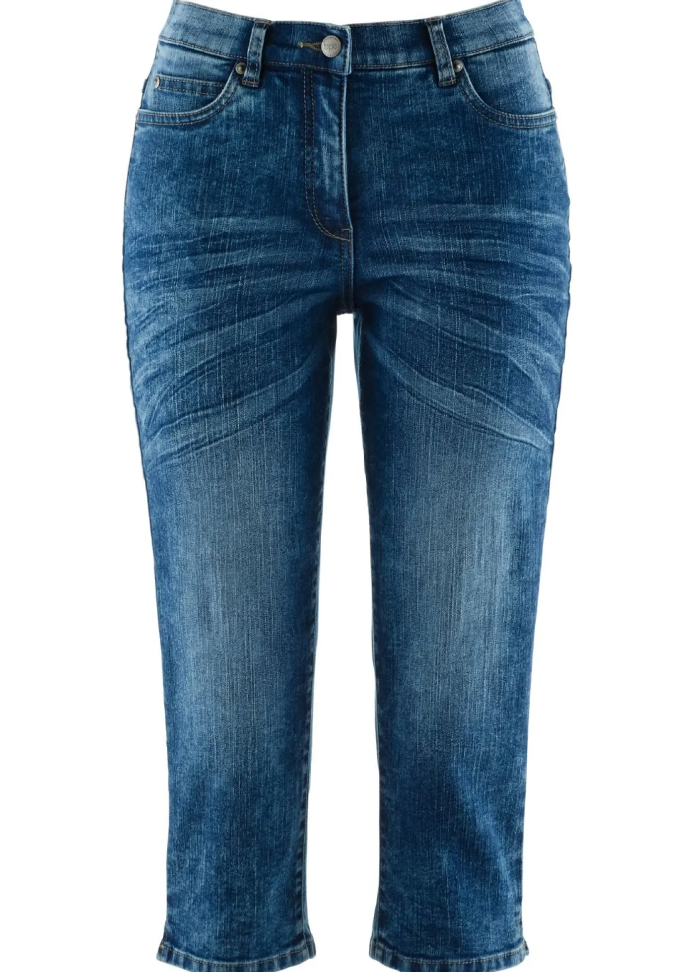 bonprix bonprix Vaqueros rectos elásticos con talle medio Vaquero azul New