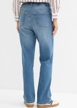 bonprix bonprix Vaqueros rectos holgados de talle alto azul medio denim usado Discount