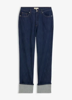 bonprix bonprix Vaqueros rectos holgados de talle alto Azul oscuro denim Best