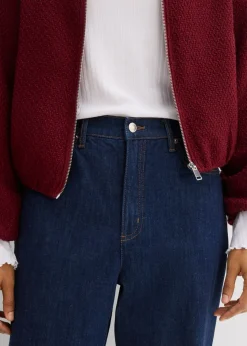 bonprix bonprix Vaqueros rectos holgados de talle alto Azul oscuro denim Best