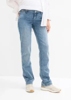 bonprix bonprix Vaqueros rectos premamá 2 en 1 para durante y después del embarazo Denim medio Discount