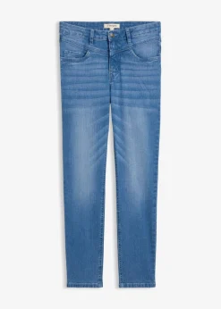 bonprix bonprix Vaqueros skinny con corte cropped y talle alto Denim claro usado Sale