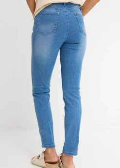 bonprix bonprix Vaqueros skinny con corte cropped y talle alto Denim claro usado Sale