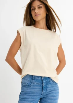 bonprix bonprix Vaqueros skinny con corte cropped y talle alto Denim claro usado Sale