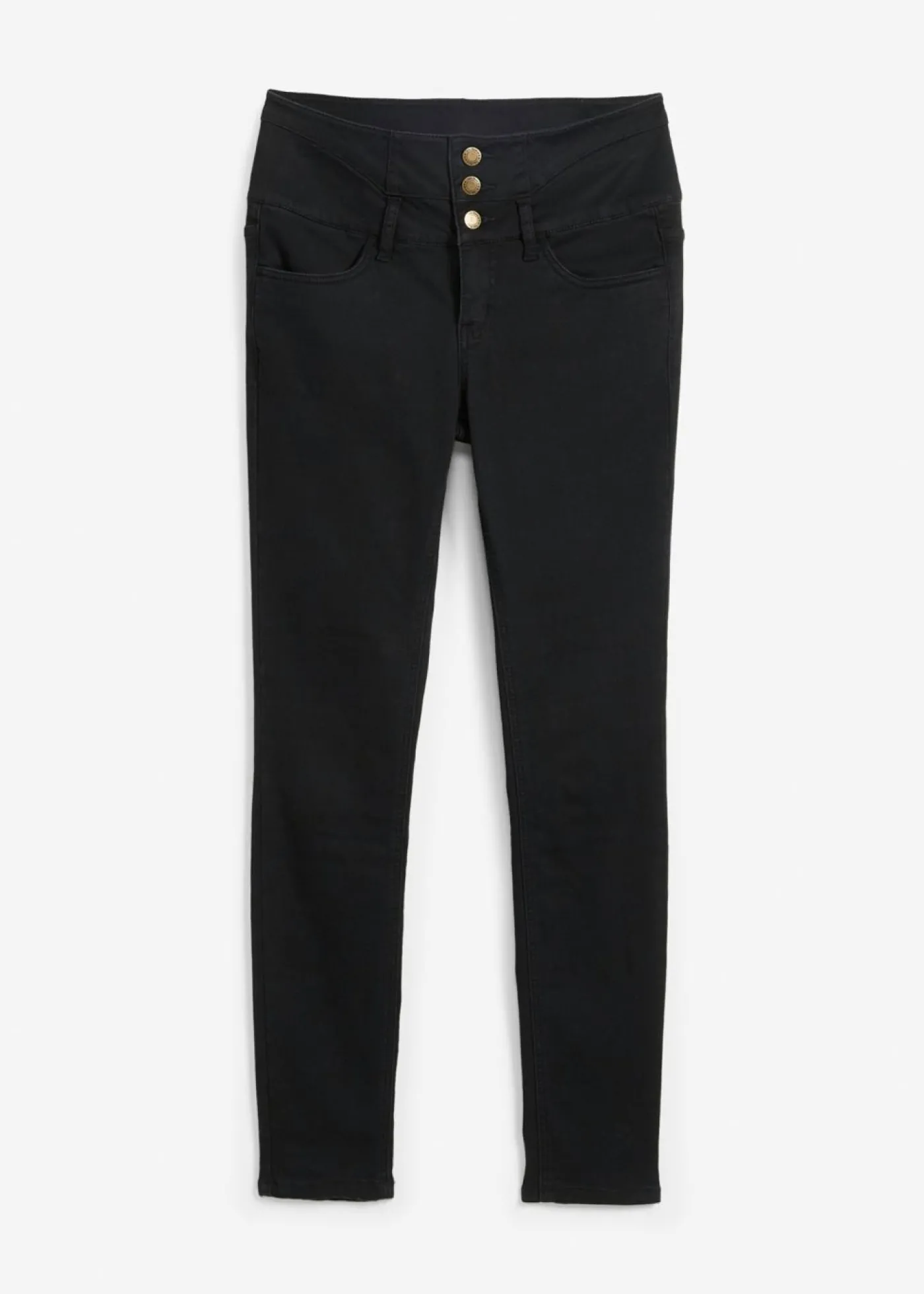 bonprix bonprix Vaqueros skinny, high waist, moldeadores y térmicos denim negro Hot