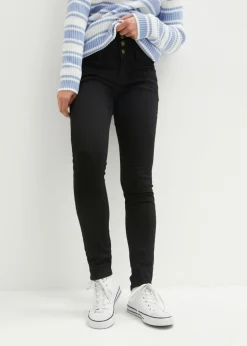 bonprix bonprix Vaqueros skinny, high waist, moldeadores y térmicos denim negro Hot