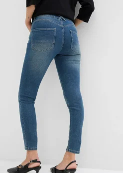 bonprix bonprix Vaqueros skinny, mid waist, elásticos Denim desgastado Sale
