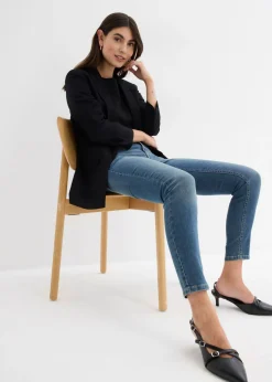 bonprix bonprix Vaqueros skinny, mid waist, elásticos Denim desgastado Sale