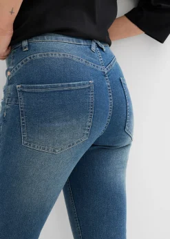 bonprix bonprix Vaqueros skinny, mid waist, elásticos Denim desgastado Sale