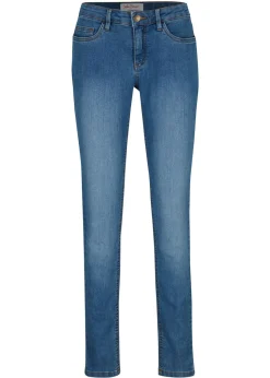 bonprix bonprix Vaqueros skinny, mid waist, elásticos Azul desgastado Clearance