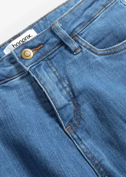 bonprix bonprix Vaqueros skinny, mid waist, elásticos Azul desgastado Hot