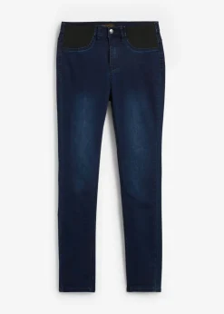 bonprix bonprix Vaqueros skinny, mid waist, elásticos Azul oscuro denim Discount