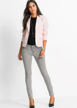 bonprix bonprix Vaqueros skinny, mid waist, elásticos Gris claro Outlet