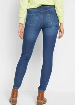 bonprix bonprix Vaqueros skinny, mid waist, elásticos Azul piedra usado Discount