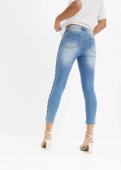 bonprix bonprix Vaqueros skinny, mid waist, elásticos Azul piedra Discount