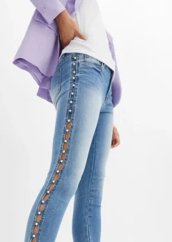 bonprix bonprix Vaqueros skinny, mid waist, elásticos Azul piedra Discount