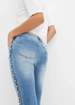 bonprix bonprix Vaqueros skinny, mid waist, elásticos Azul piedra Discount