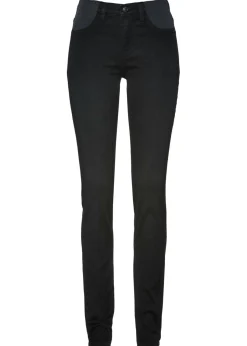 bonprix bonprix Vaqueros skinny, mid waist, elásticos Negro denim Hot