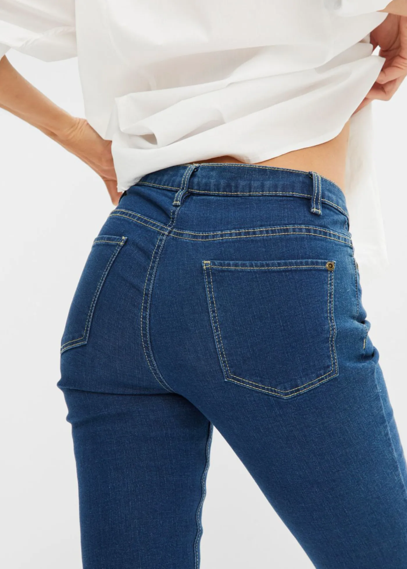 bonprix bonprix Vaqueros skinny, mid waist, elásticos Denim Discount