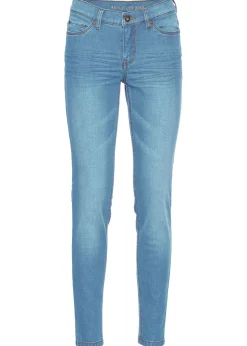 bonprix bonprix Vaqueros skinny, mid waist, cropped Denim claro