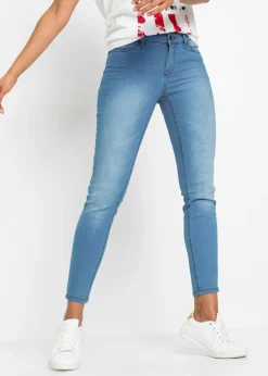 bonprix bonprix Vaqueros skinny, mid waist, cropped Denim claro