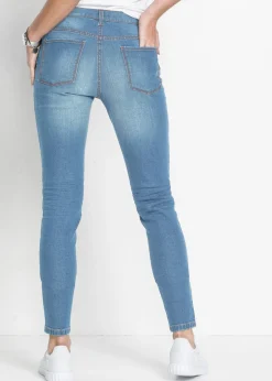 bonprix bonprix Vaqueros skinny, mid waist, cropped Denim claro