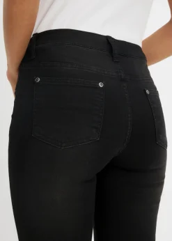 bonprix bonprix Vaqueros skinny, mid waist, elásticos Negro denim Sale