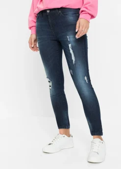 bonprix bonprix Vaqueros skinny, mid waist, elásticos Azul oscuro denim Online