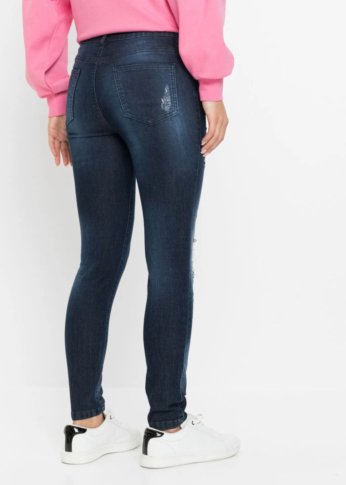 bonprix bonprix Vaqueros skinny, mid waist, elásticos Azul oscuro denim Online