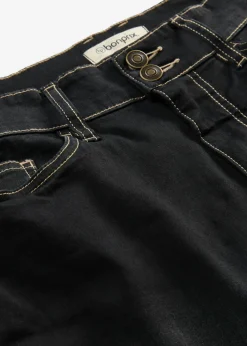 bonprix bonprix Vaqueros slim fit, high waist, súper elásticos Denim negro desgastado Hot