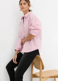 bonprix bonprix Vaqueros slim fit, high waist, súper elásticos Denim negro desgastado Hot