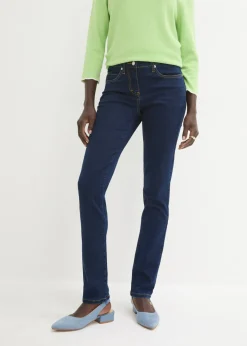 bonprix bonprix Vaqueros slim fit, mid waist, súper elásticos denim oscuro Discount