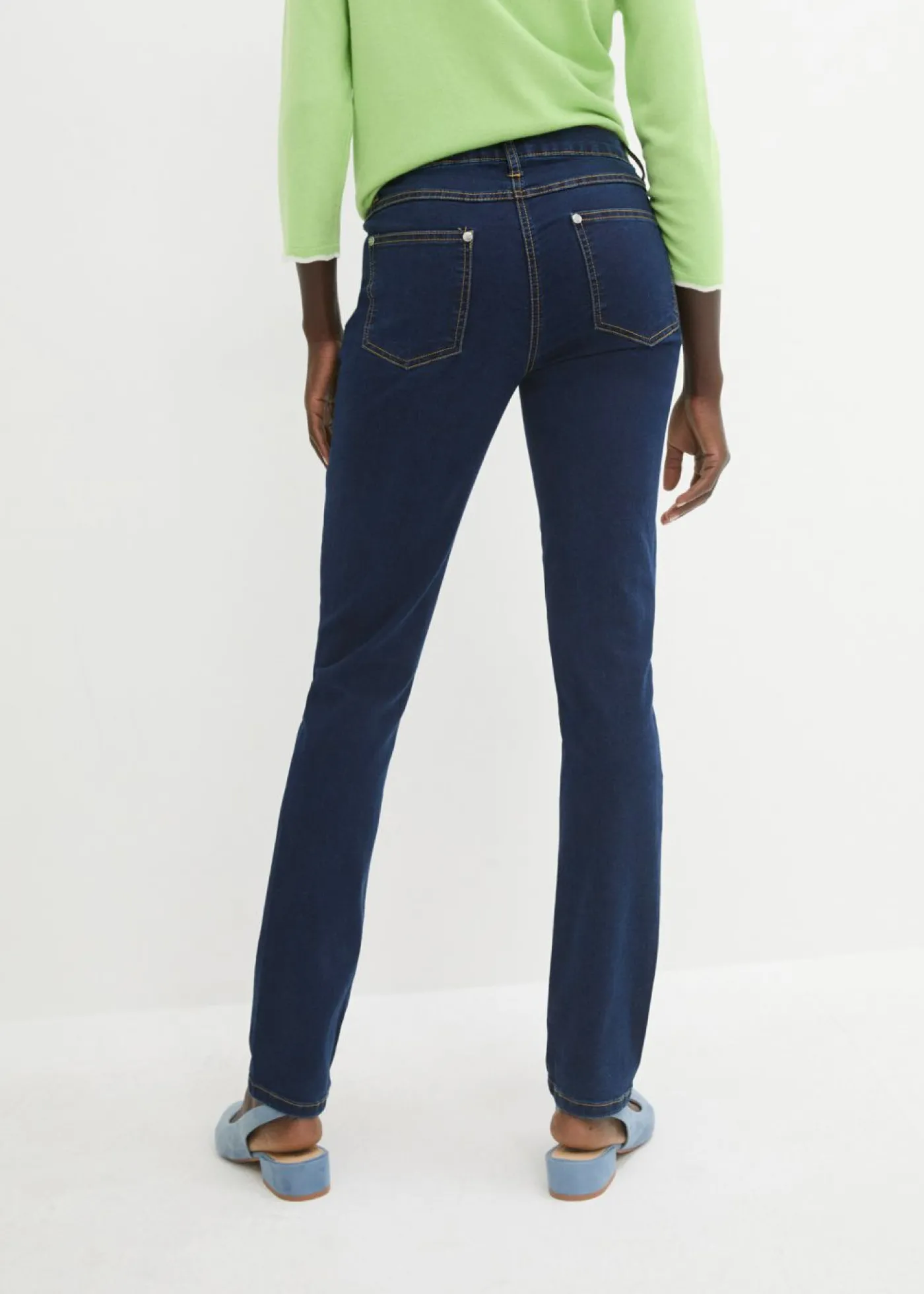 bonprix bonprix Vaqueros slim fit, mid waist, súper elásticos denim oscuro Discount